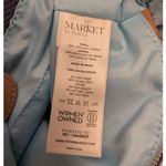 EUC Market By Monica Coated Canvas Bucket Crossbody Bag Purse Preppy Utility Blue Photo 12
