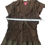 Sunny Leigh Y2K  womens brown‎ short sleeve 1x top Photo 2