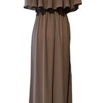 Show Me Your Mumu XXS hacienda maxi dress ruffle top dune color chiffon wedding Photo 4