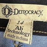 Democracy  AB Technology Distressed Denim Blue Jeans w/ Raw Hem - Size 14 - VGUC Photo 3