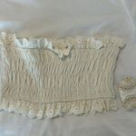 Altar'd State Altr’d State Cream Lace Crop Top Photo 0