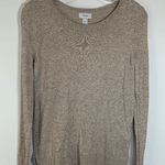 Old Navy  Women's Pullover Sweater Soft Knit Scoop Neck Long Sleeve Brown XS Photo 0