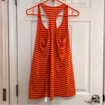 Brooks  Orange and Pink Striped Athletic Tank Photo 1