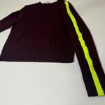 ZARA BURGUNDY SWEATER WITH ZEON STRIPE SLEEVE SIZE S Photo 5