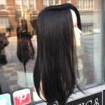 New sidePart wig human hair Blende 2020 Wig Black Photo 7