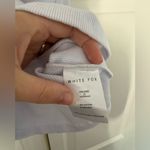 White Fox Boutique NWT  Angel Eyes Crop Tank Top Ribbed Cherub White Size Large Photo 6