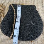 Vintage 90s Rare Elegant Black Beaded Evening Bag Photo 9