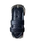 Fondini Quartz Watch Black Snakeskin Leather Unisex Watch Stainless Steel Back Photo 3