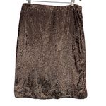 J Crew Sequin Pencil Skirt Plus Size 14 Holiday Rose Gold Midi NYE Festive Party Photo 1