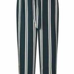 Lolly's Laundry Green and White Striped Casual Pants Size Small Photo 0