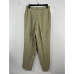 Norton Mcnaughton Womans Dress Pants 10 Mustard Plaid Pleated Elastic Waist Photo 1