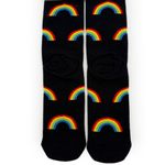 Odd Sox Rainbow Crew Socks Mens Womens Fun Cute Gift Black Colorful Photo 4