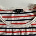 J.Crew  Red, White, and Blue Striped Cropped T-Shirt Photo 1