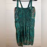 Elegant Teal and Purple Mini Dress Made In India Swami Gear Size L/XL Boho Green Size L Photo 8