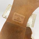 Soludos [Anthropologie]  Gold Tan Crackled Leather Metallic Braided Sandals 7.5 Photo 10