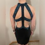 Faviana Crystal Sequin Cut-Out, Open Back, Bodycon Homecoming Dress Photo 4