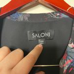 Saloni Tilly Ruffle Silk Floral Button Down Mini Dress sz 12 Blue Photo 1