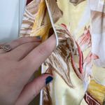 White House | Black Market NWOT women’s yellow floral pull on wide leg pants MP Photo 3