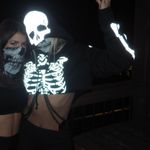 Dolls Kill Skull Cropped Sweatshirt Photo 2
