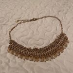 Loft Signed Gold Tone Beaded White Costume Necklace Adjustable Length Ann Taylor Photo 9
