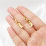 Small Gold Cowboy Boot Earrings Photo 1