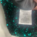 Altar'd State  Candice Sequin Puff Sleeve Dress Green Hunter Black sz M NWT Party Photo 10
