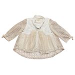Anthropologie Hei Hei  Jacket Lace Eyelet White Lightweight‎ Bohemian Size S EUC Photo 2