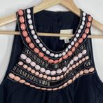 Sabine Black Coral Pink Beaded Sleeveless Tank Top Women's Size Medium M NWT Photo 1