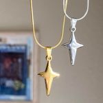 Handmade grunge y2k street style sparkle star fully stainless steel necklace✨ Photo 5