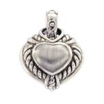 Judith Ripka  Sterling Silver Cubic Zirconia Heart Pendant Necklace Photo 1