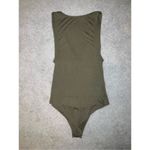 Honey Punch  Olive Green V Neck Bodysuit Top Size Small Photo 8