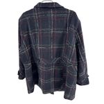 Valerie Stevens  Dark Plaid Pea Coat wool blend 3X plus size winter preppy fall Photo 1