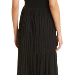 La Ligne Mary Alice Smocked Tank Jersey Midi Maxi Dress Black Size XS Photo 0