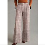 Anthropologie Maeve Pleated Plaid Trousers Photo 1