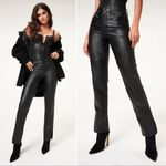 Good American  Better Than Leather Faux Leather Pants 16 Photo 1