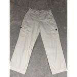 Boden Pants Womens 6 Ivory Cargo Trouser Soft Military Ankle Y2K Photo 2