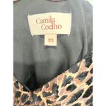 Camila Coelho  Juliana Sleeveless Asymmetric Midi Dress Brown Leopard Women's XS Photo 3