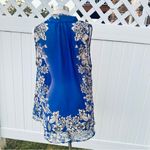 Susan Graver  Blue & White Polyester Sheer Vest Photo 11