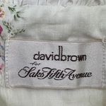 Vintage David Brown Nightgown Floral Printed White House Dress Size M Photo 2