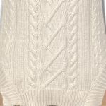 Vivienne Tam ivory Fisherman style, knit sweater w/squared off hem. Small. EUC Photo 2