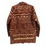 Free People Free‎ People Brown Boho Indie Wool Aztec Print Asymmetric Zip Jacket Coat Small Photo 3