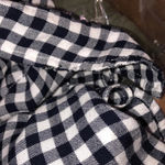 Como vintage  large gingham floral flannel top Photo 8