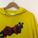 EMPYRE Freida Over You Rose Hoodie Yellow Red Floral Fleece Sweatshirt Small S Photo 4