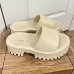 Jeffrey Campbell Summertime Platform Slide Sandal in Sea Salt Size US 9 Photo 2