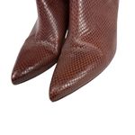 Inez Mila Brown Espresso Snakeskin Comfort Heel Knee High Boot Size 9 Photo 15