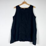 Eskandar Linen Woven Lightweight Scoop Neck Sleeveless Shell Tank Top Blouse XL Photo 0