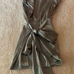 RNWY Classy Off The Shoulder Satin Teal Mini Dress Size‎ Small Blue Photo 0