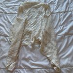 Womens Size Small White Sweater Cardigan Sleeveless Summer Beach Boho Hippie Y2K Photo 4