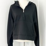 Amazon Laslulu XL Black Oversized Quarter-Zip Hoodie Sweatshirt with Pocket Photo 0