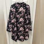 BODY TOUCH Classics floral button down night gown shirt size 2X black pink Photo 1